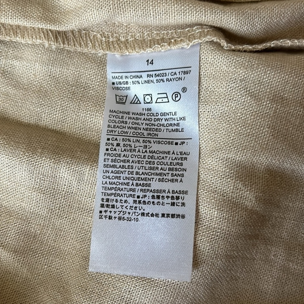 Banana Republic Tan Linen Skirt NWT - Picture 6 of 6